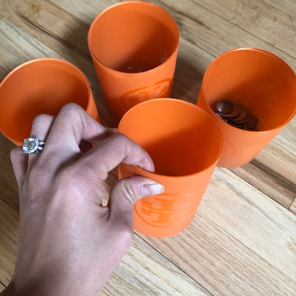 Tory Burch votive candle holders (orange) - Picture 3 of 4